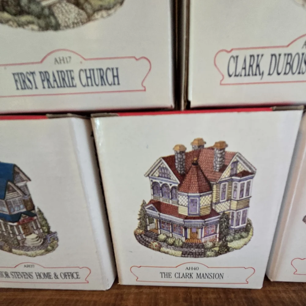 Liberty Falls Mini Houses Village Town Bundle of 5 Church Bank Feed Store Doctor